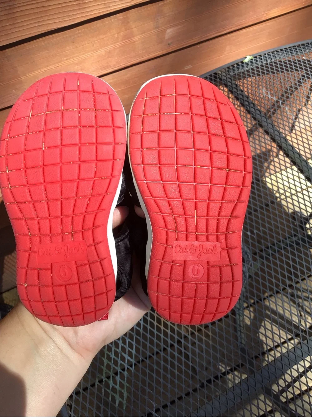 Cat & Jack Black and Red Kids Water Shoes-Toddler Size 6